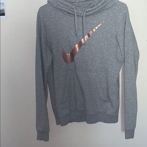 Nike rose gold swoosh hoodie